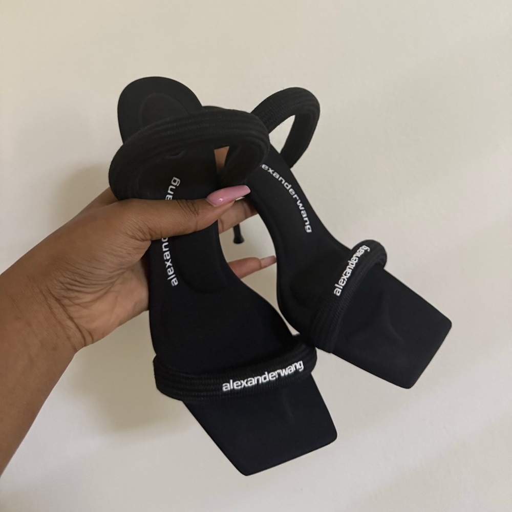 Alexander Wang Julie logo-print heels